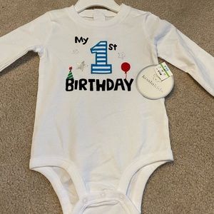 NWT tag first birthday onesie